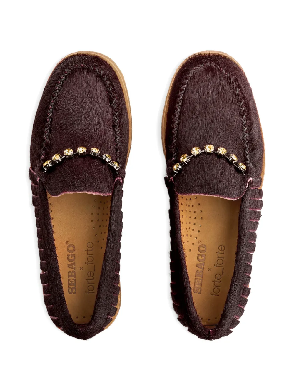 Forte Verfraaide loafers Bruin