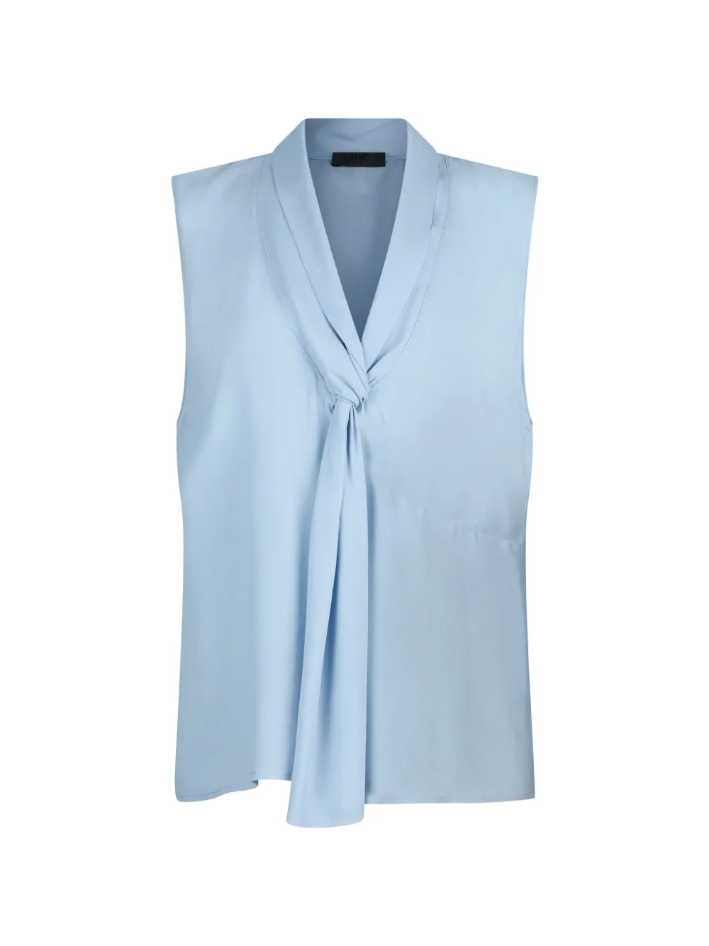 LIU JO Georgette knot V-neck top - Blu