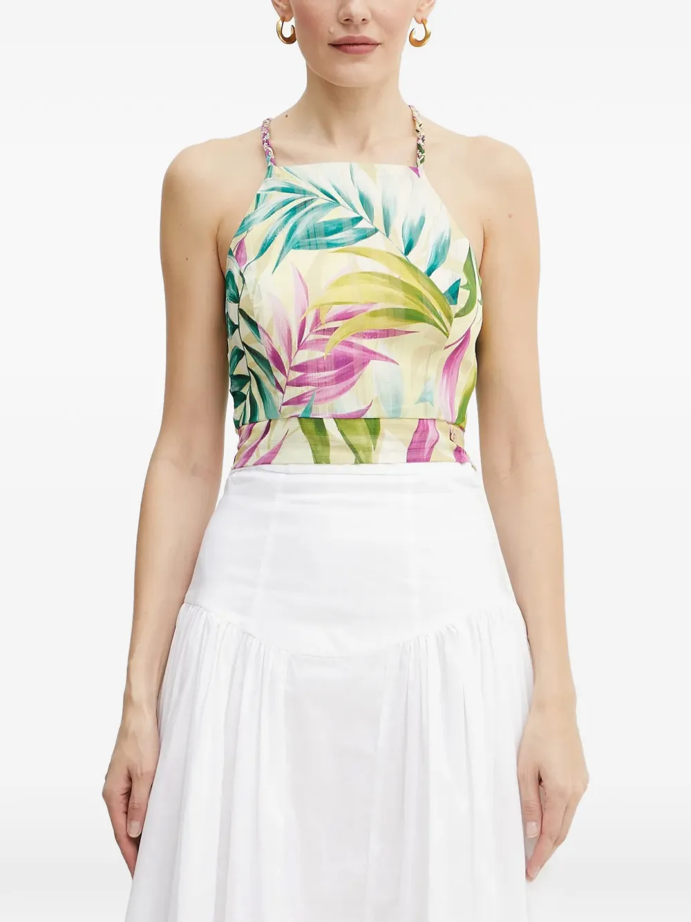 GUESS USA floral smocked top - Toni neutri