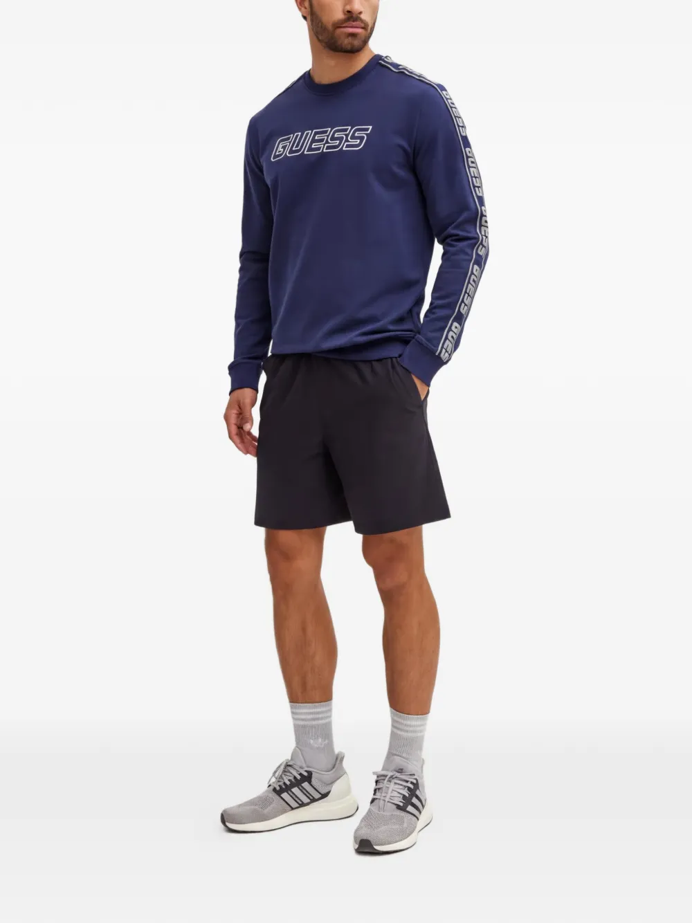 GUESS USA Trui met logoband Blauw