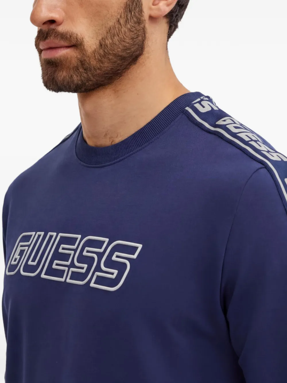 GUESS USA Trui met logoband Blauw