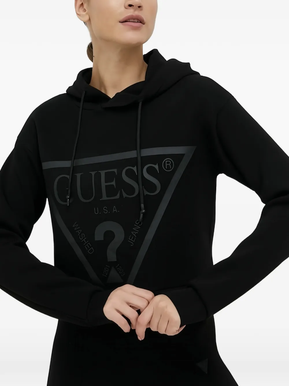 GUESS USA Top met capuchon Zwart