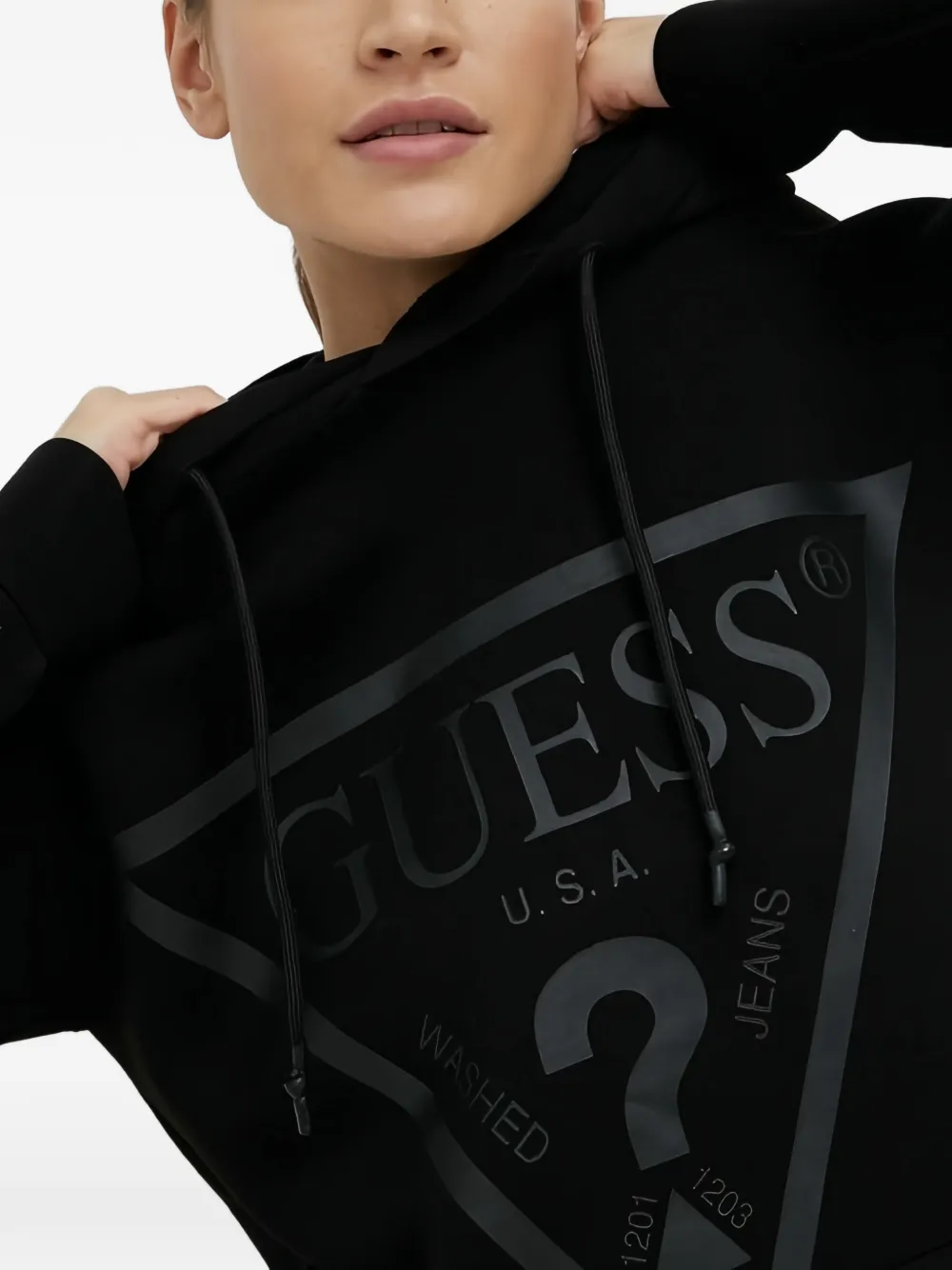 GUESS USA Top met capuchon Zwart