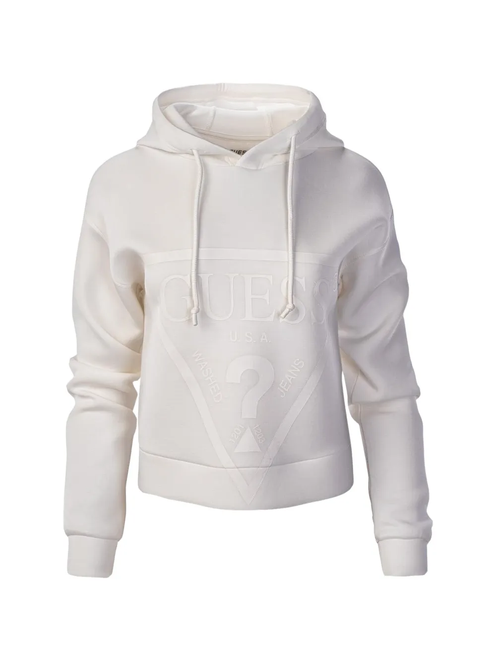 GUESS USA Felpa con cappuccio e logo - Bianco