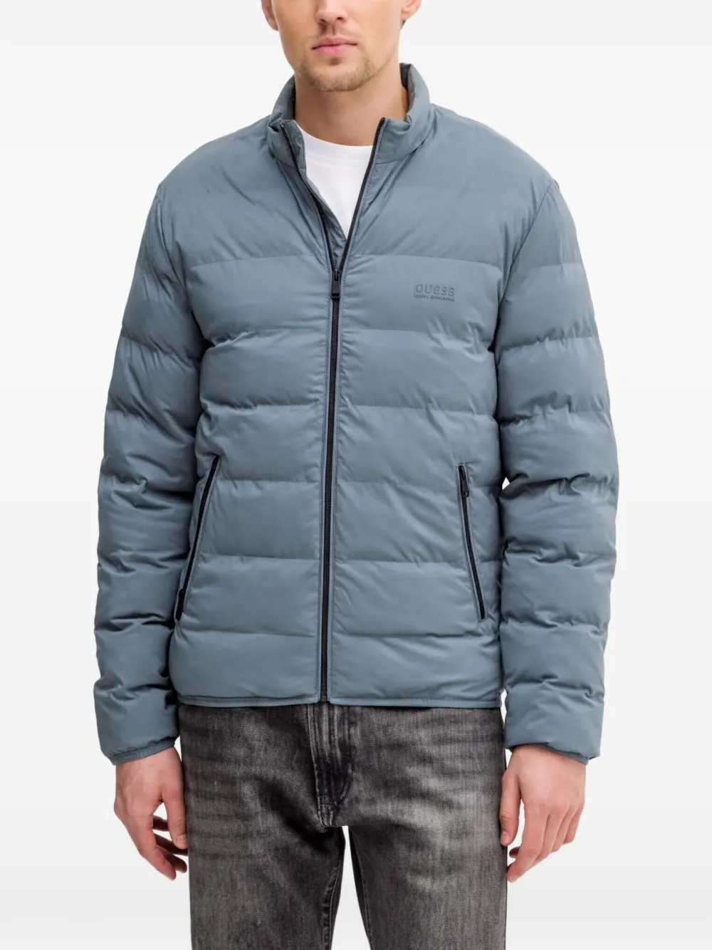 GUESS USA quilted puffer jacket - Blu