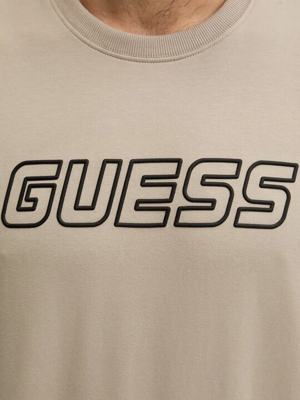 GUESS USA Sweater met logoprint Beige
