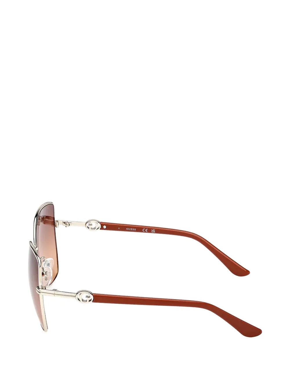 GUESS EYEWEAR Zonnebril met cat-eye montuur Zilver