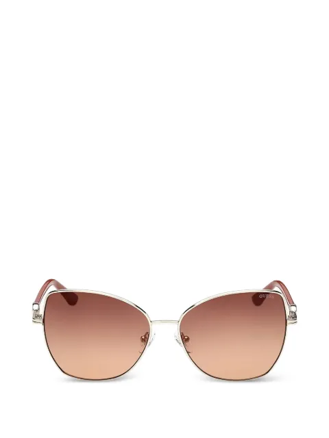 GUESS EYEWEAR logo-plaque cat-eye sunglasses