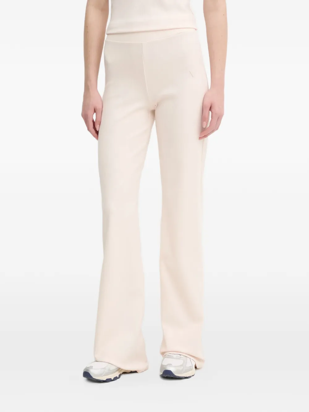 GUESS USA ribbed-knit flared trousers - Nude