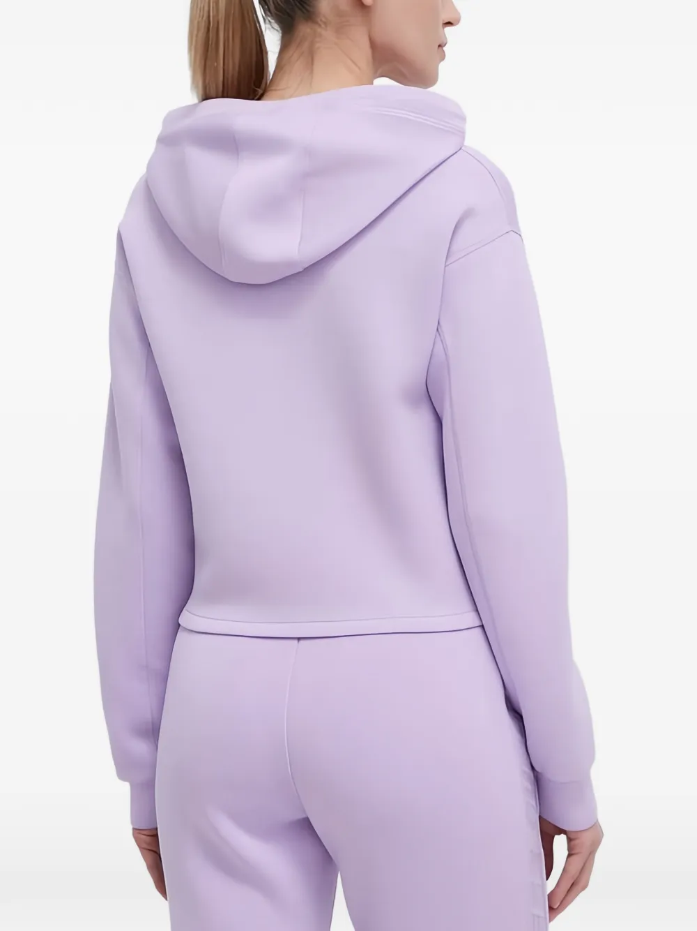 GUESS USA Sweater met reliëf en capuchon Paars