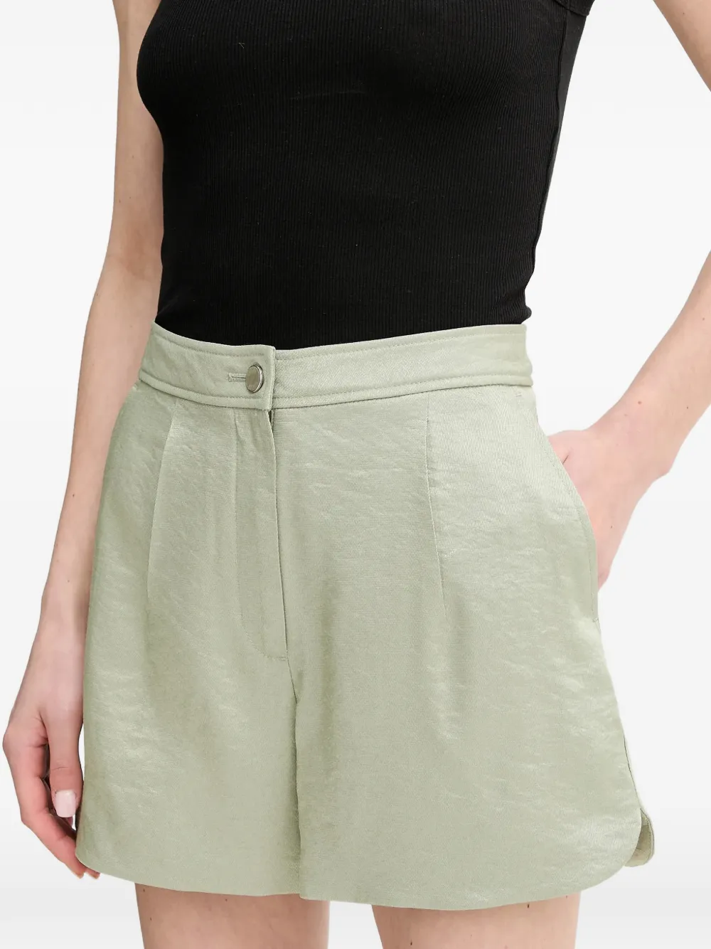 GUESS USA Camille geplooide shorts Groen