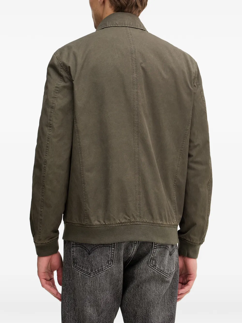 GUESS USA flap-pocket zip-up jacket Groen