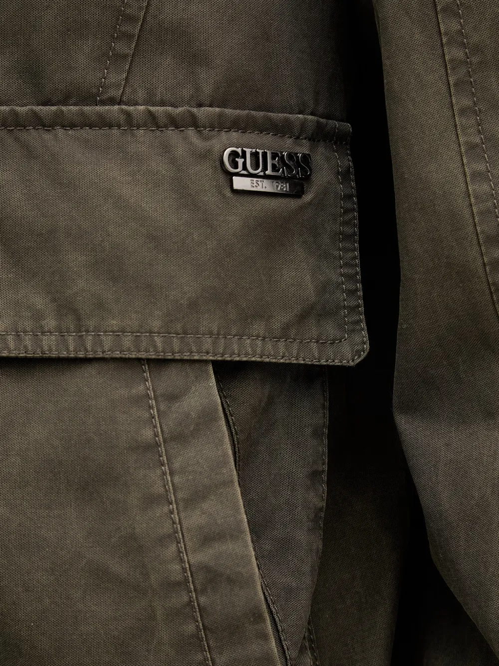 GUESS USA flap-pocket zip-up jacket Groen
