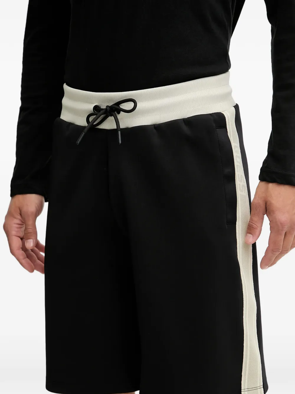 GUESS USA Scuba shorts met trekkoord en vlakken Zwart