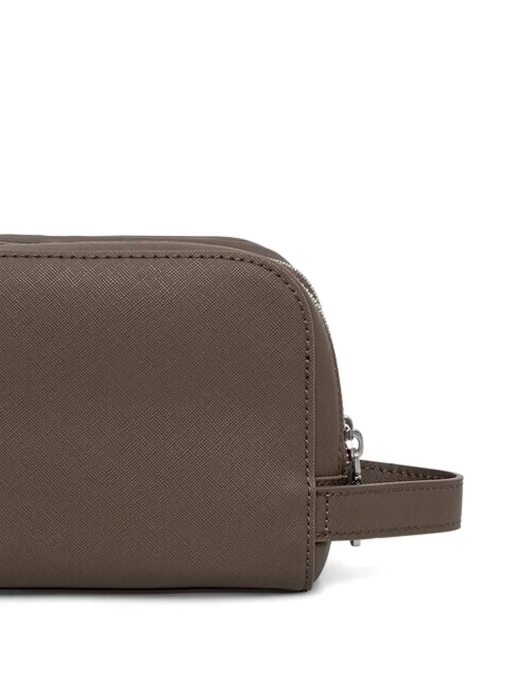 GUESS USA Kleine Milano toilettas met dubbele rits en logo Bruin