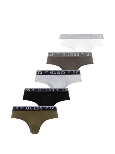 GUESS USA logo-waistband briefs (set of five)