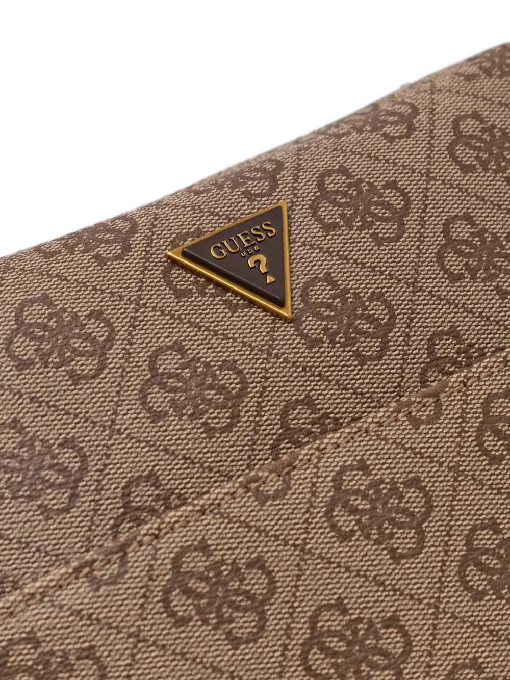 GUESS USA Heuptas met logo-plakkaat en monogram-print Bruin