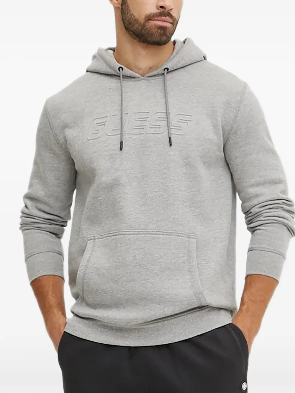 GUESS USA logo hooded sweatshirt - Grigio