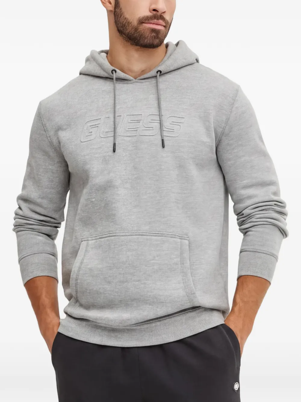 GUESS USA logo hooded sweatshirt - Grigio