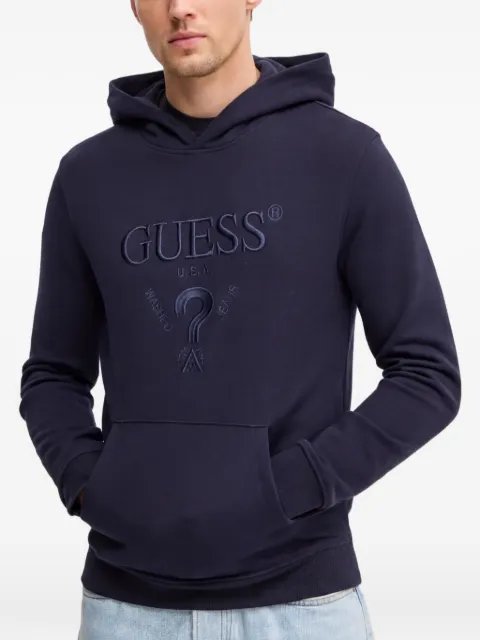 GUESS USA logo-embroidered hoodie