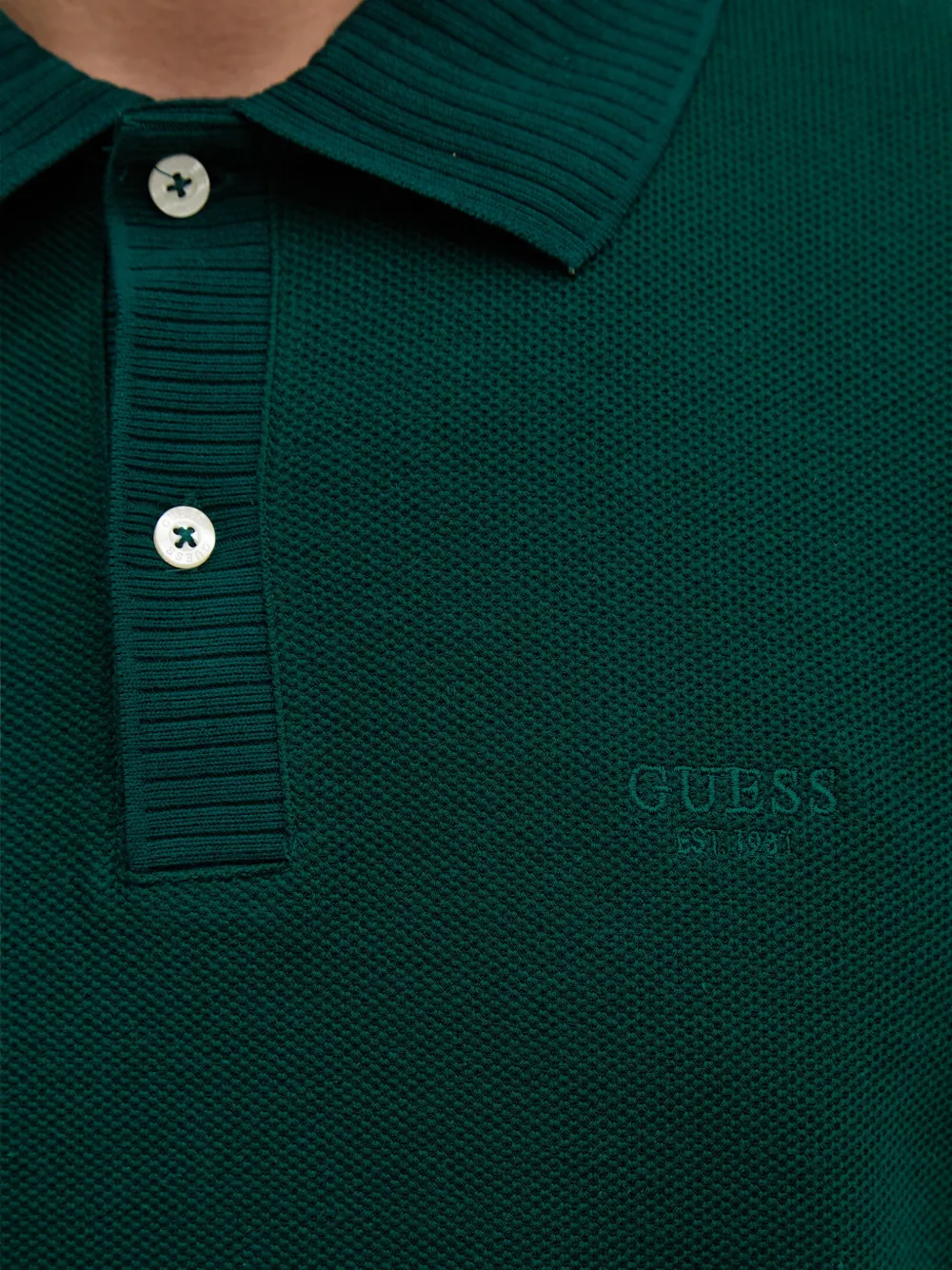 GUESS USA Poloshirt met geborduurd logo Groen