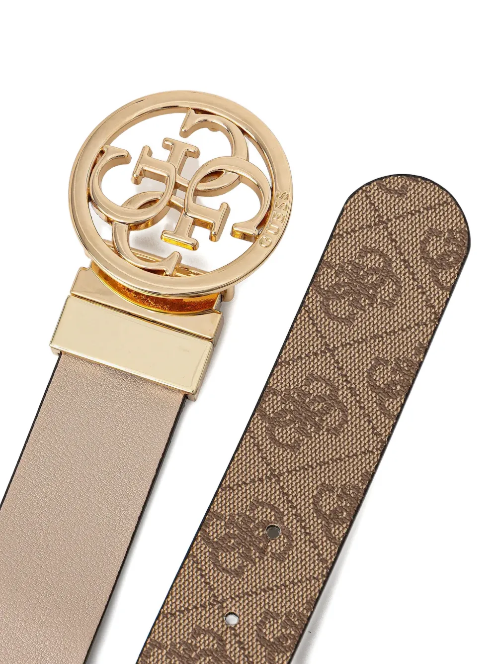 GUESS USA Omkeerbare riem Beige