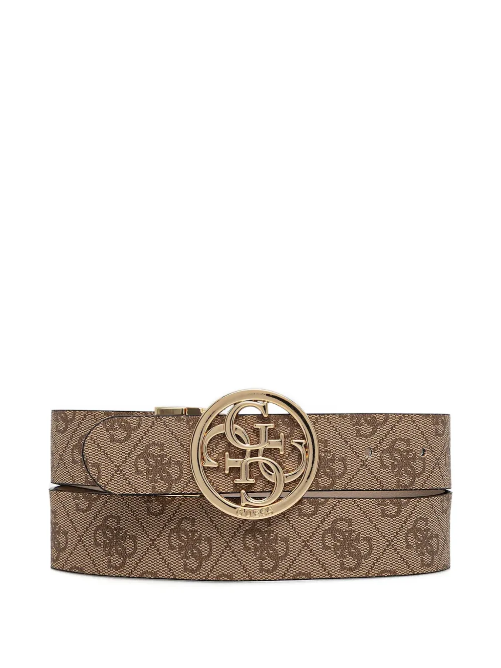 GUESS USA logo-plaque reversible belt - Nude