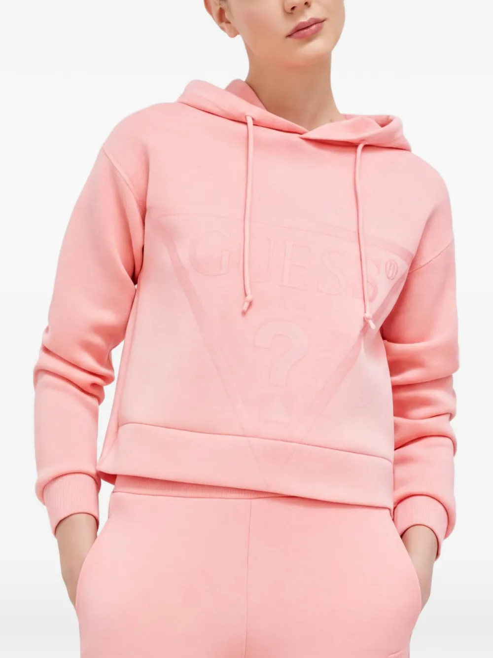 GUESS USA Felpa con cappuccio e coulisse - Rosa