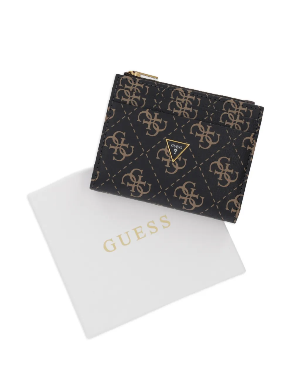 GUESS USA Portemonnee met logopatroon Bruin