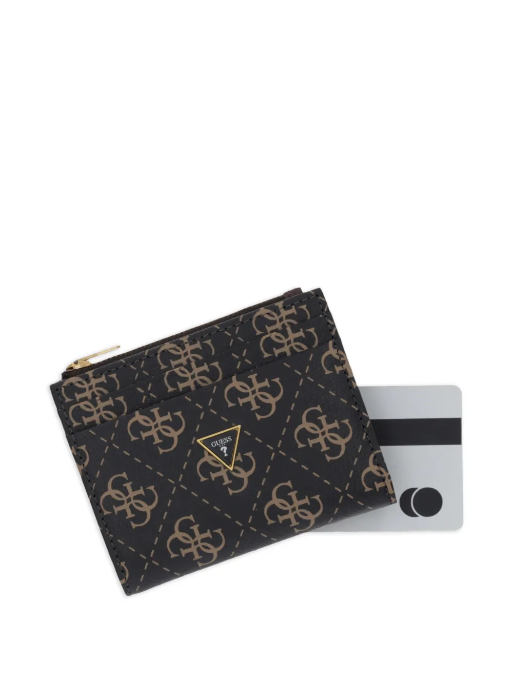GUESS USA Portemonnee met logopatroon Bruin