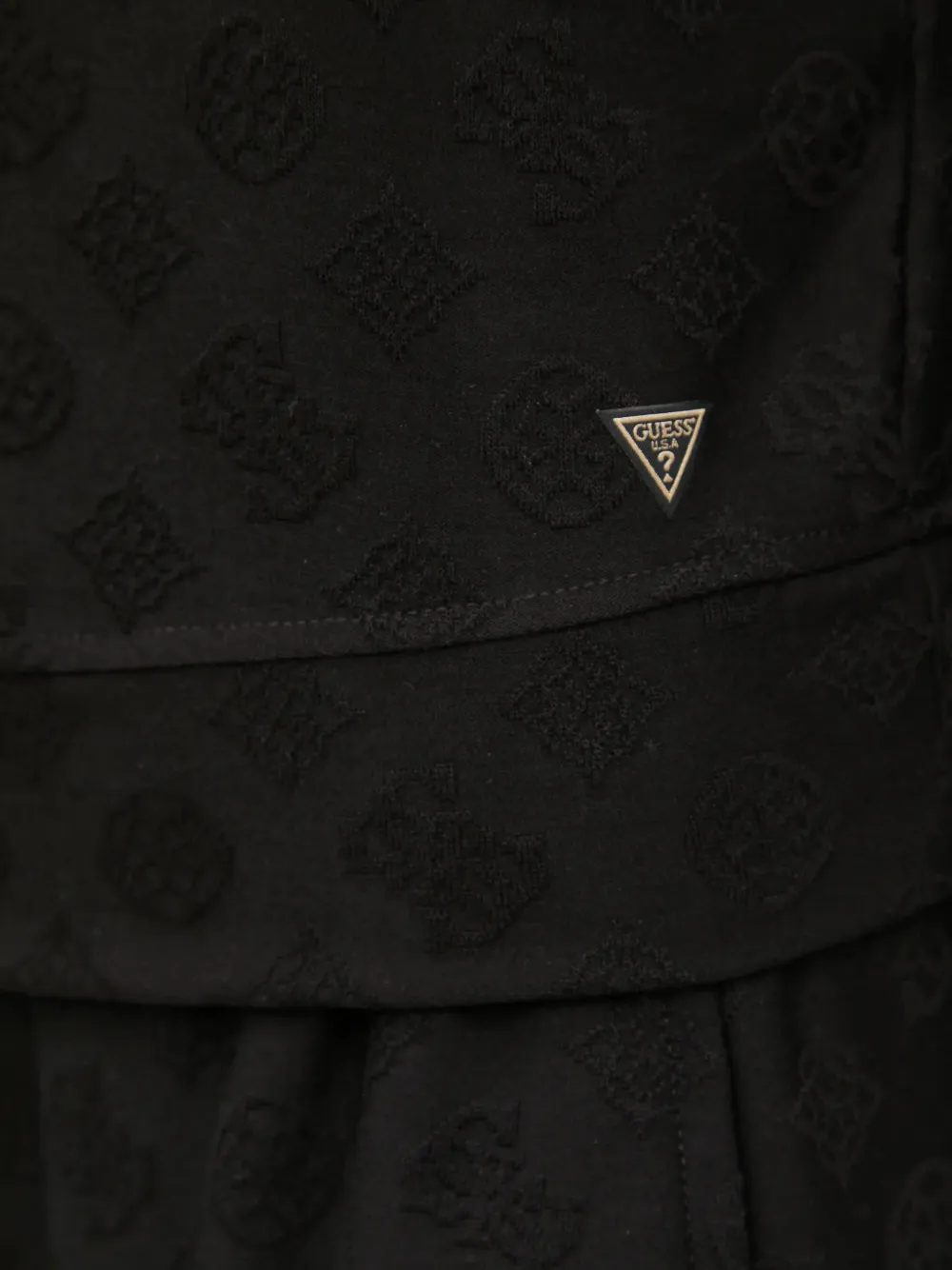 GUESS USA Top met capuchon en patroon Zwart