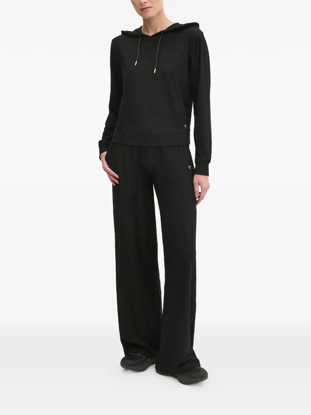 GUESS USA Top met capuchon en patroon Zwart
