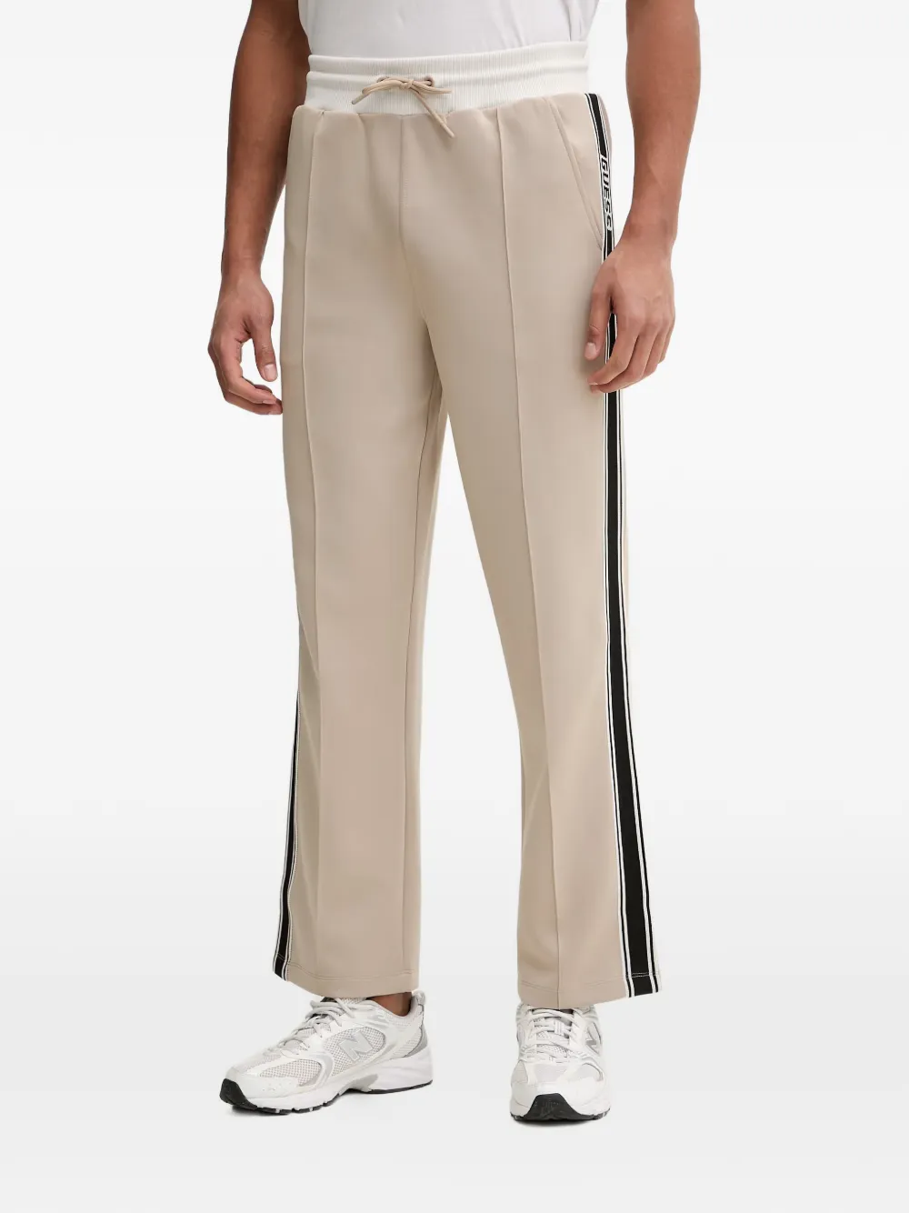 GUESS USA side-stripe track pants - Toni neutri
