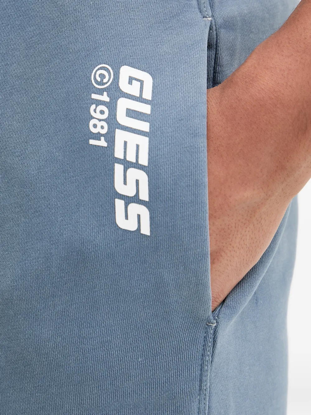 GUESS USA Trainingsbroek met logoprint Blauw