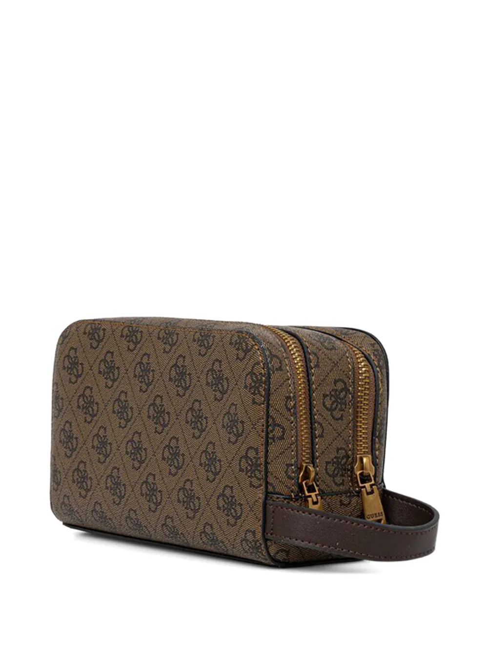 GUESS USA Milano 4G-logo zip wash bag - Braun