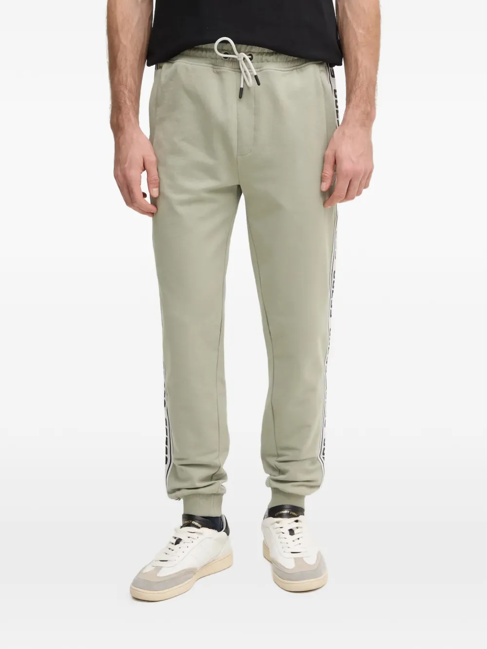 GUESS USA logo-tape track pants - Verde