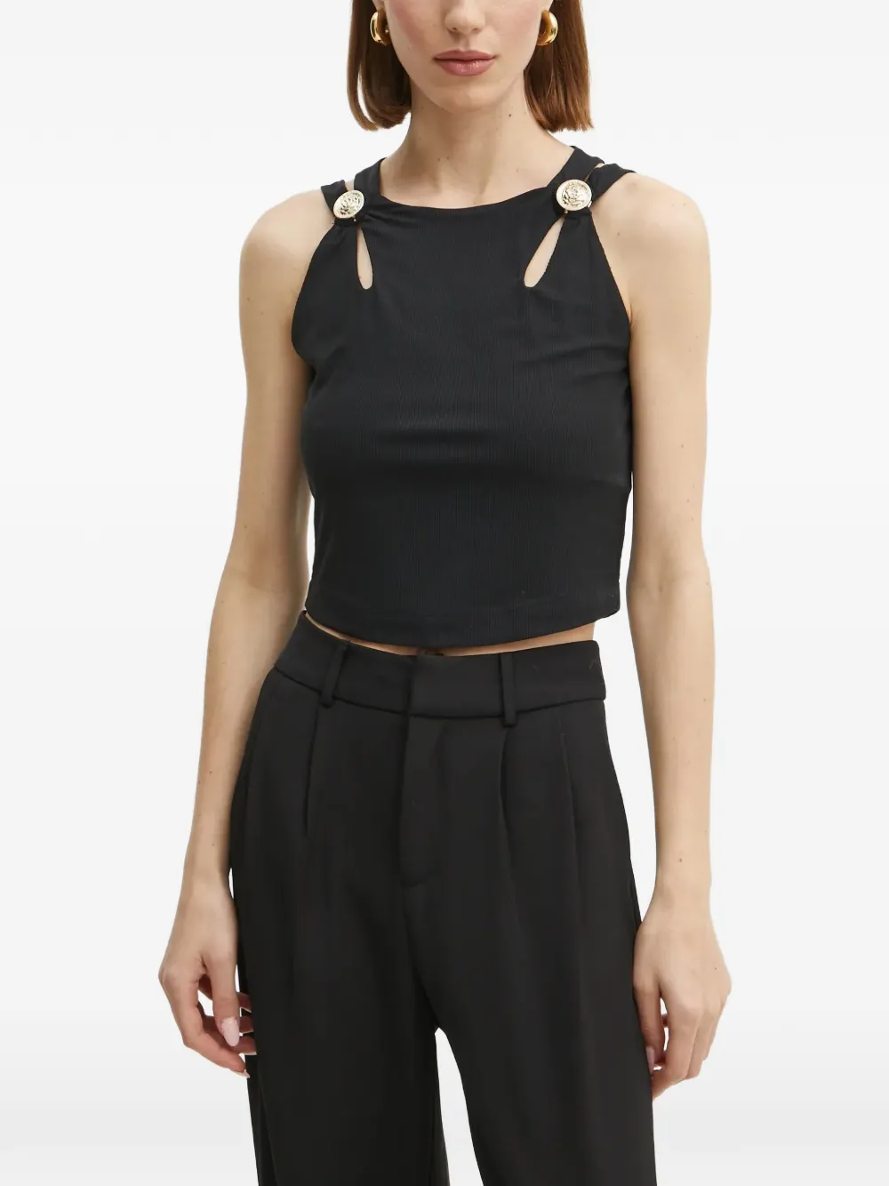 GUESS USA Top con dettaglio cut-out - Nero