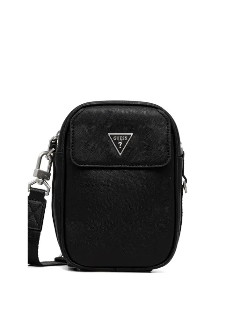 GUESS USA Bolsa transversal Milano com placa de logo