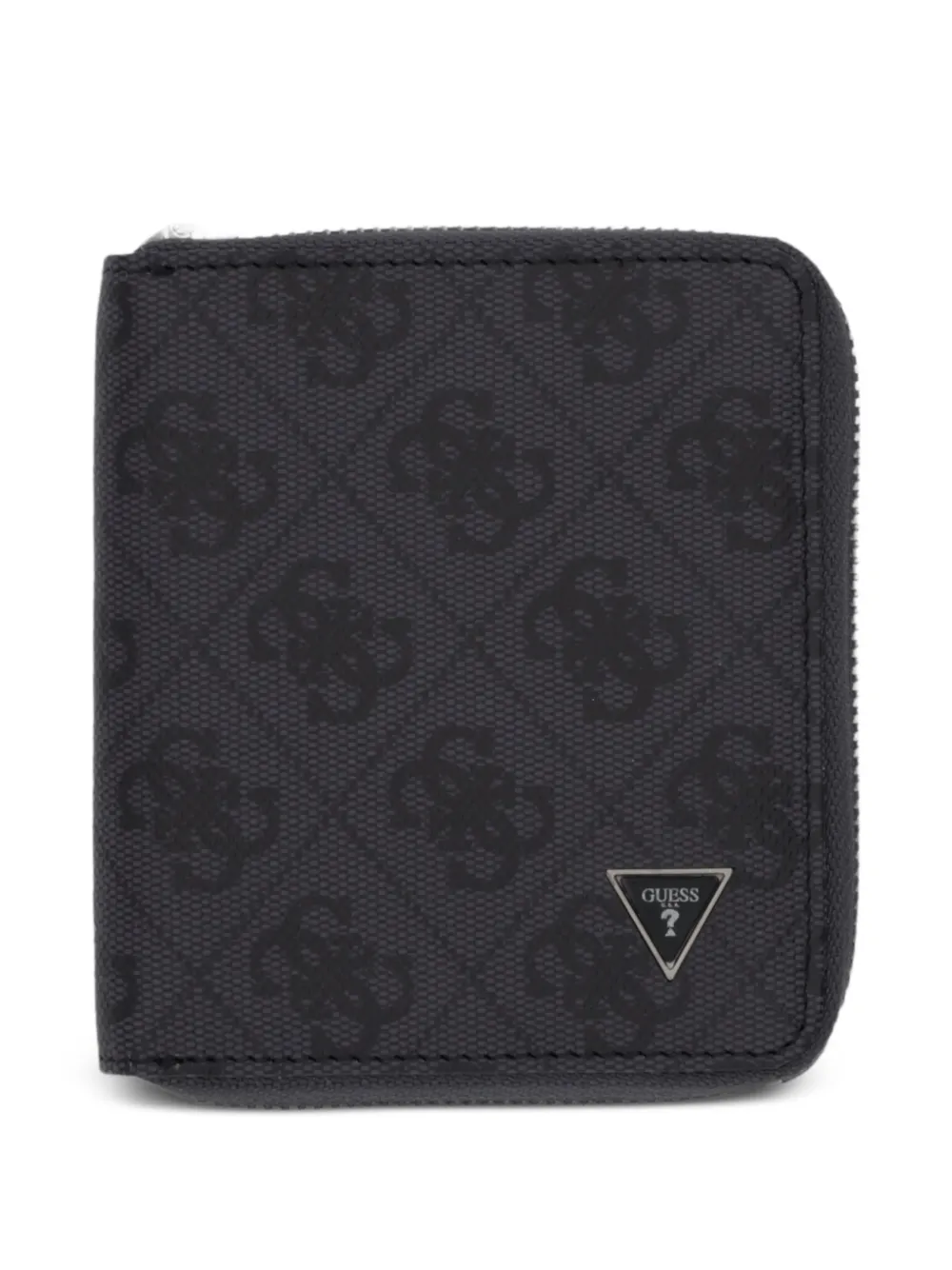 GUESS USA monogram-print logo-plaque wallet - Grigio