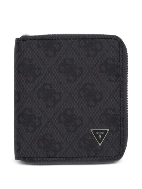 GUESS USA monogram-print logo-plaque wallet