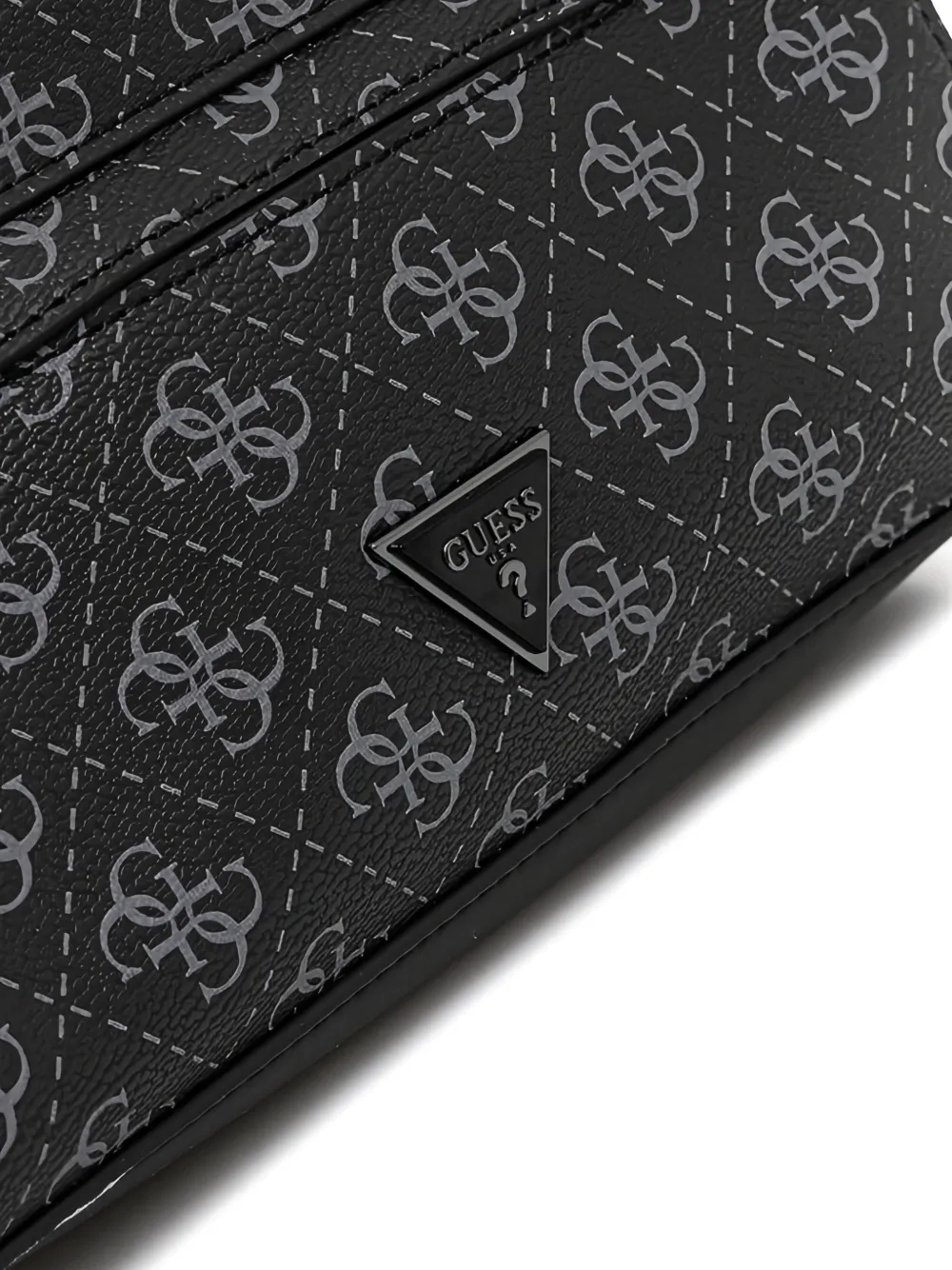 GUESS USA Milano toilettas met monogram Zwart