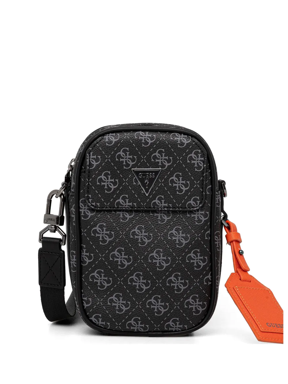 GUESS USA Milano 4G monogram-pattern messenger bag - Black