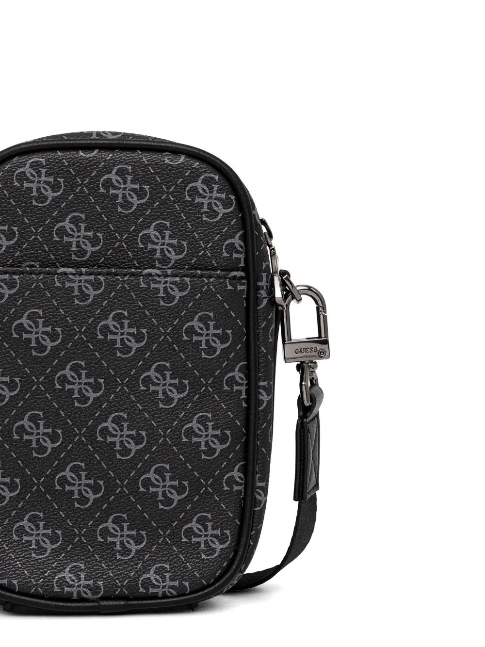 GUESS USA Milano 4G schoudertas met monogram-patroon Zwart