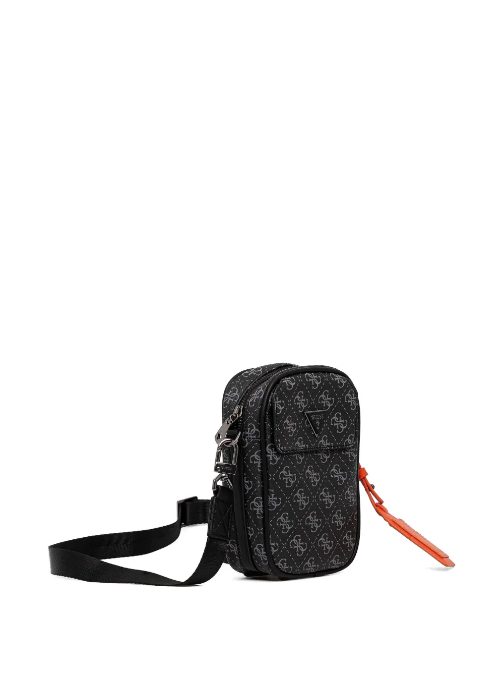 GUESS USA Milano 4G schoudertas met monogram-patroon Zwart