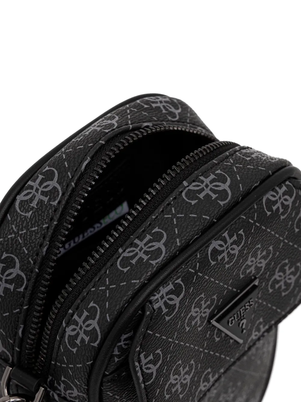 GUESS USA Milano 4G schoudertas met monogram-patroon Zwart