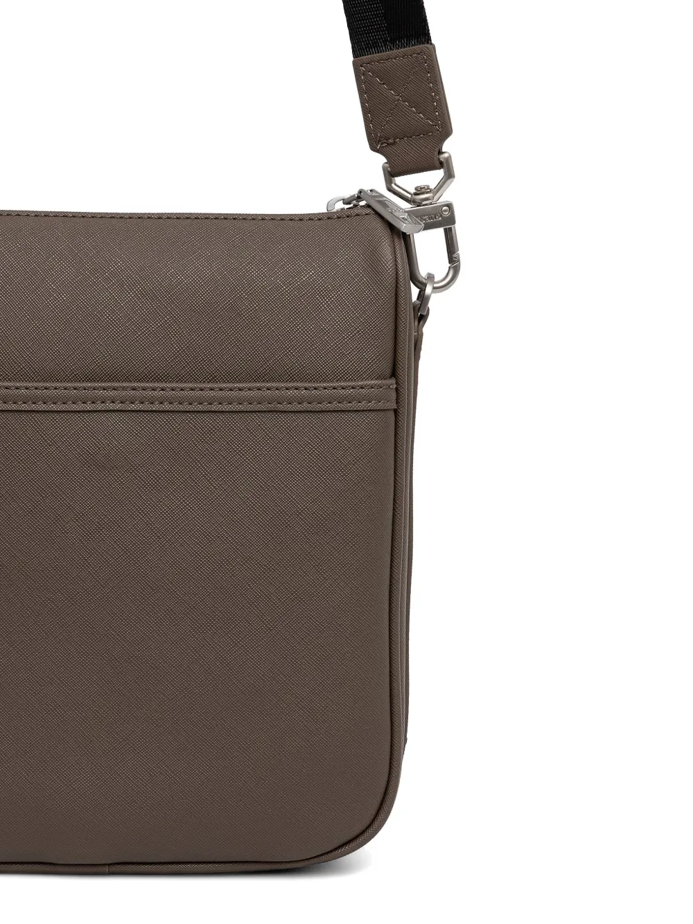 GUESS USA Milano saffiano mini crossbody bag Bruin