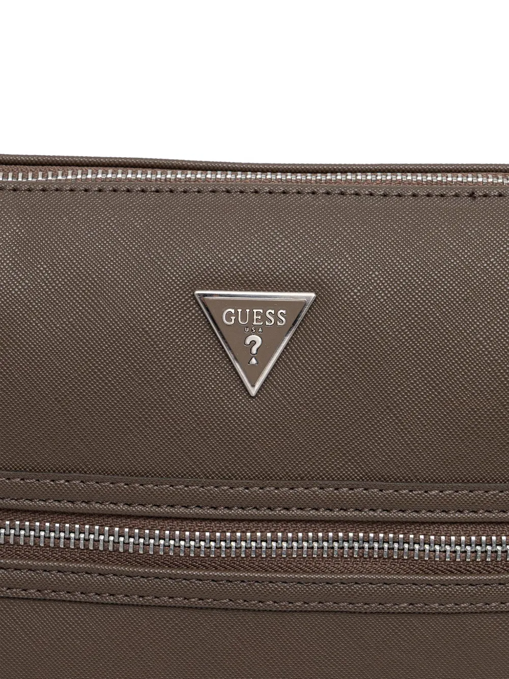 GUESS USA Milano saffiano mini crossbody bag Bruin
