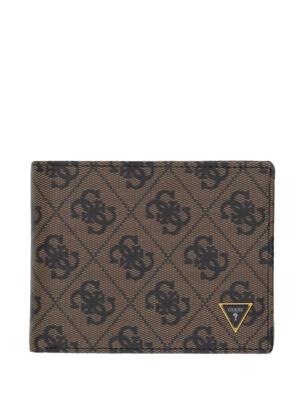 GUESS USA Milano monogram-print logo-plaque wallet - Marrone