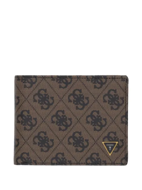 GUESS USA Milano monogram-print logo-plaque wallet