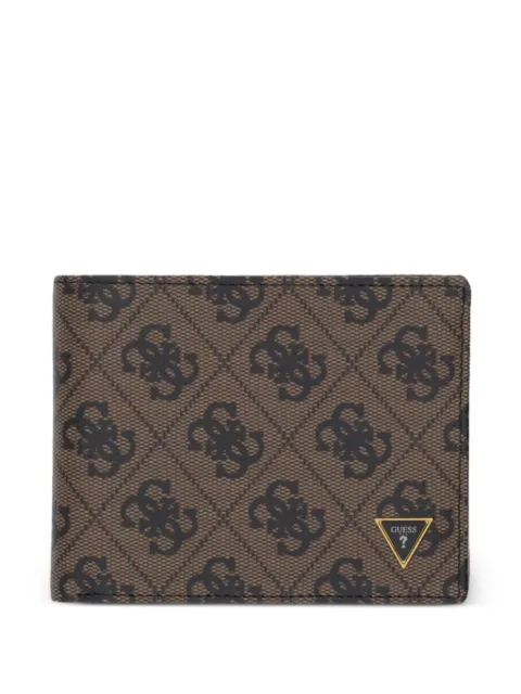 GUESS USA Milano monogram-print logo-plaque wallet